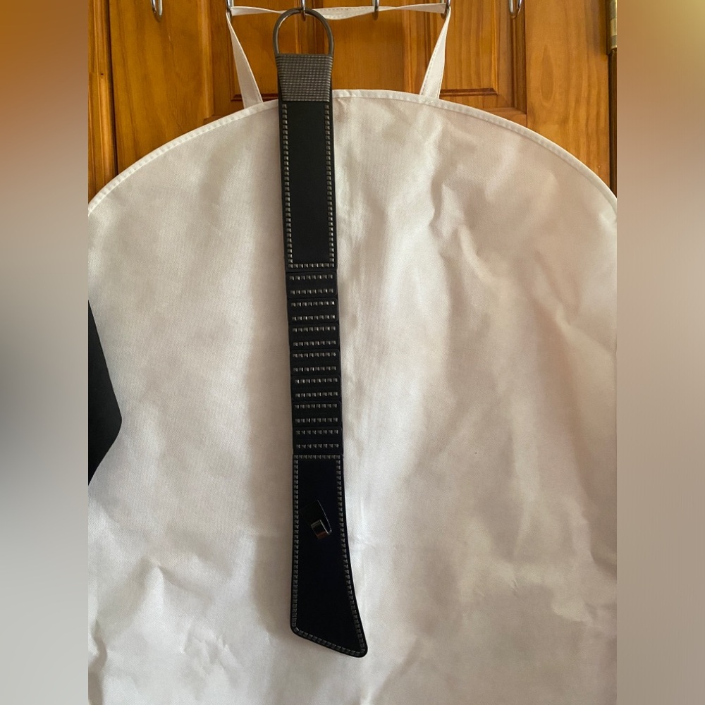 NEW Women black leather belt, waist: 60-70cm; 23.6-27.5 inches
